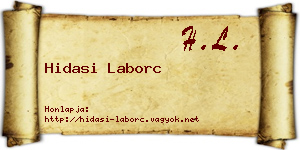 Hidasi Laborc névjegykártya